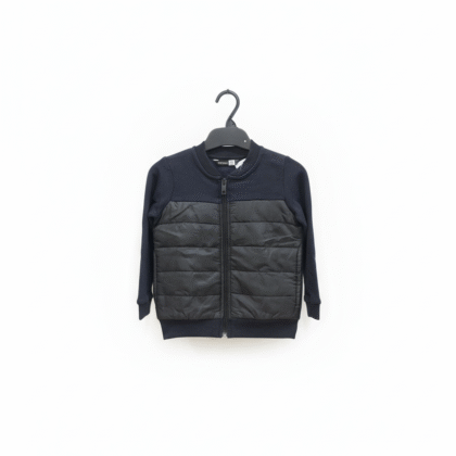 Kids Winter Fleece & Parachute Jacket – Navy Blue