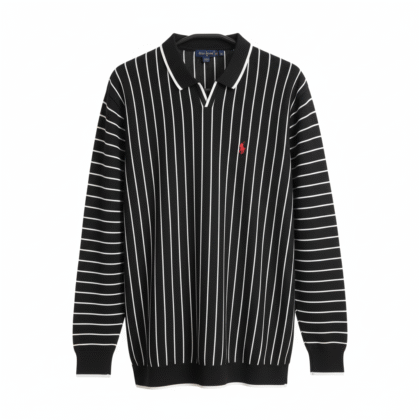 Johny Collar Old Money Striped Shirt