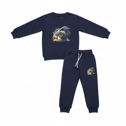 Kids Monster Truck Fleece Set